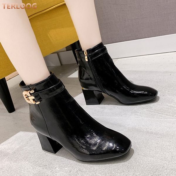 new winter women high heels ankle boots women shoes pu leather square toe zipper pumps snow boots shoes woman mujer c355, Black
new winter women high heels ankle boots women shoes pu leather square toe zipper pumps snow boots shoes woman mujer c355, Black