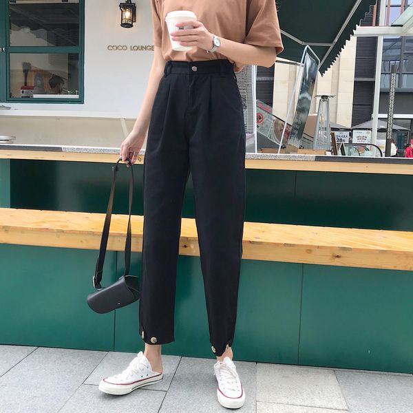 woman jeans high waist straight pants korean style vintage solid office lady pockets female ankle-length pants 2020 new fashion, Blue
woman jeans high waist straight pants korean style vintage solid office lady pockets female ankle-length pants 2020 new fashion, Blue