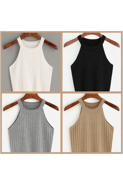 spring 2019 knitted neck-hung korean waistcoat short umbilical knitted jacket with bottom suspender vest for self-cultivation, White
spring 2019 knitted neck-hung korean waistcoat short umbilical knitted jacket with bottom suspender vest for self-cultivation, White