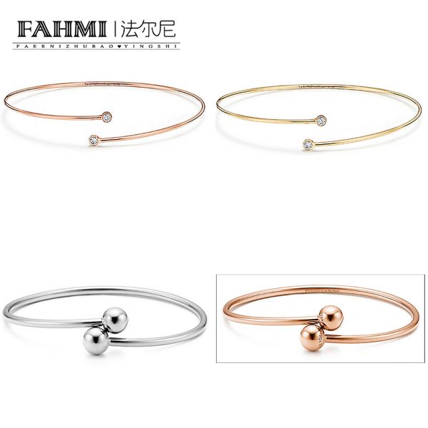 fahmi 925 silver open fashion simple elastic memory bracelet original jewellery for women gift, Golden;silver
fahmi 925 silver open fashion simple elastic memory bracelet original jewellery for women gift, Golden;silver