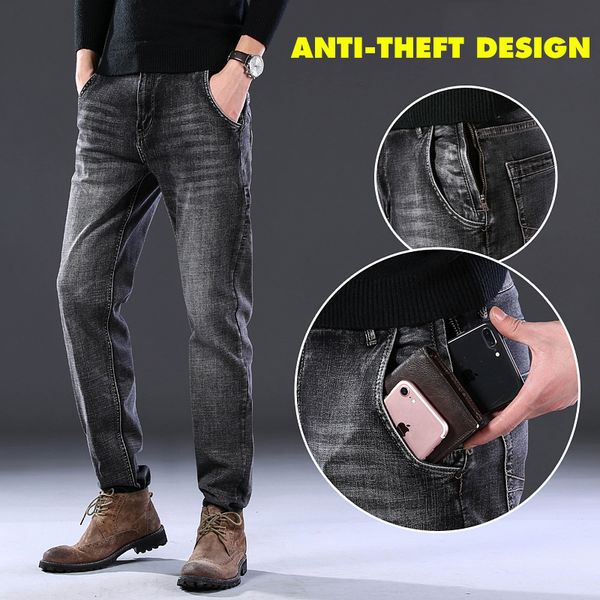 2020 New Mens brand jeans Fashion Men Casual Straight High Stretch Feet Jeans Anti-theft Design Men Black Hot Sell Male Trousers, Blue
2020 New Mens brand jeans Fashion Men Casual Straight High Stretch Feet Jeans Anti-theft Design Men Black Hot Sell Male Trousers, Blue