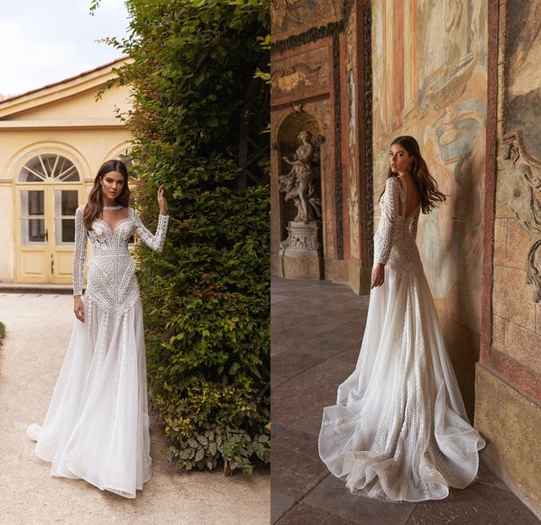 mermaid wedding dresses jewel neck lace appliques long sleeve beach wedding dress bridal gowns sweep train robes de mariée, White
mermaid wedding dresses jewel neck lace appliques long sleeve beach wedding dress bridal gowns sweep train robes de mariée, White