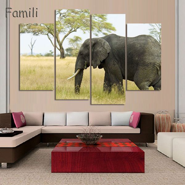 4Pieces Canvas Art Elephant Painting Canvas Wall Art Picture Cuadros Decoracion Modern Painting Canvas Print Unframed
4Pieces Canvas Art Elephant Painting Canvas Wall Art Picture Cuadros Decoracion Modern Painting Canvas Print Unframed