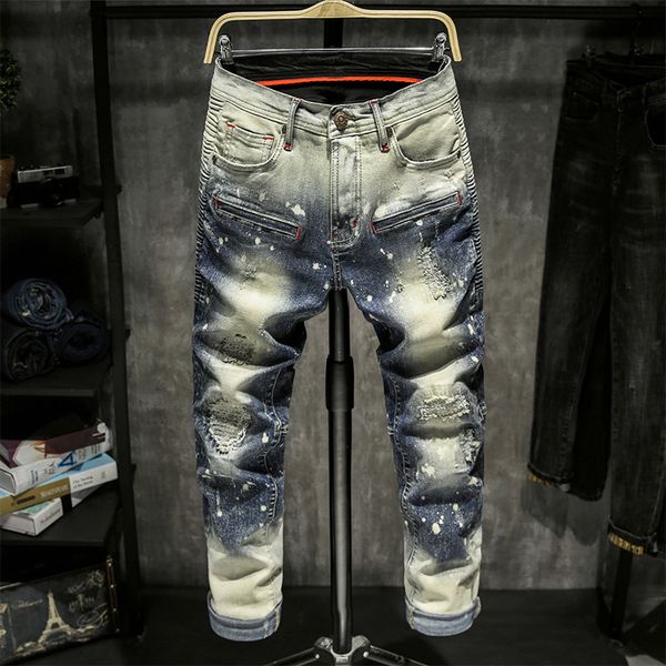 2019 new brand fashion luxury designer men's jeans square jeans black men's designer super tight levi men jeans, Blue
2019 new brand fashion luxury designer men's jeans square jeans black men's designer super tight levi men jeans, Blue