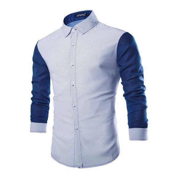 novelty patchwork small polka dots men's casual shirts american style fashion boys slim fit plaid full sleeve clothes ship, White;black
novelty patchwork small polka dots men's casual shirts american style fashion boys slim fit plaid full sleeve clothes ship, White;black
