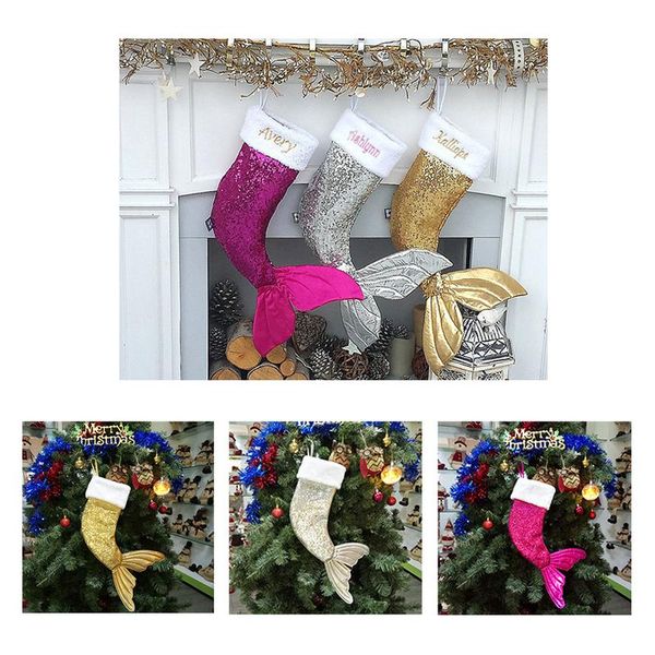 christmas decorations 18 inch sequins christmas stockings cute mermaid tail stockings gift bags
christmas decorations 18 inch sequins christmas stockings cute mermaid tail stockings gift bags