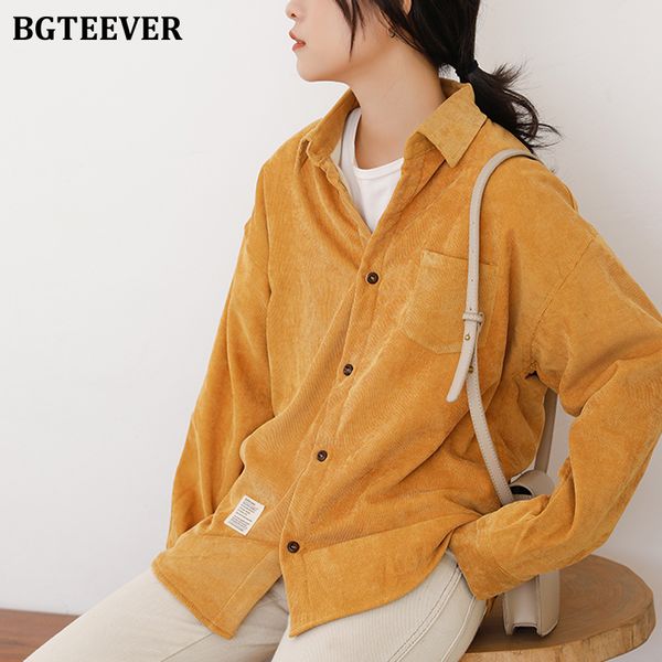bgteever 2019 winter simple loose corduroy shirts single-breasted women shirt blouses female thicken shirts blusas mujer, White
bgteever 2019 winter simple loose corduroy shirts single-breasted women shirt blouses female thicken shirts blusas mujer, White