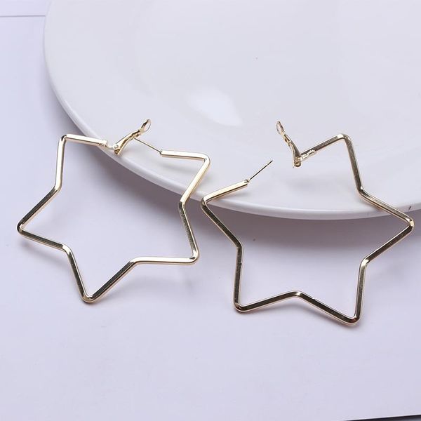 big star earrings 2019 hoop earrings for women gold color geometric statement hollow circle metal eb356, Golden;silver
big star earrings 2019 hoop earrings for women gold color geometric statement hollow circle metal eb356, Golden;silver