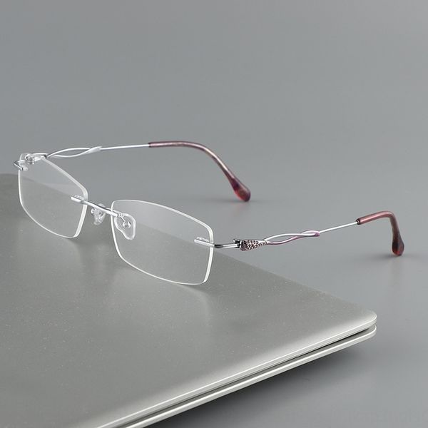 pure titanium frameless frame women's ultra light with trimmed myopia glasses eight-hole diamond myopia glasses, Silver
pure titanium frameless frame women's ultra light with trimmed myopia glasses eight-hole diamond myopia glasses, Silver