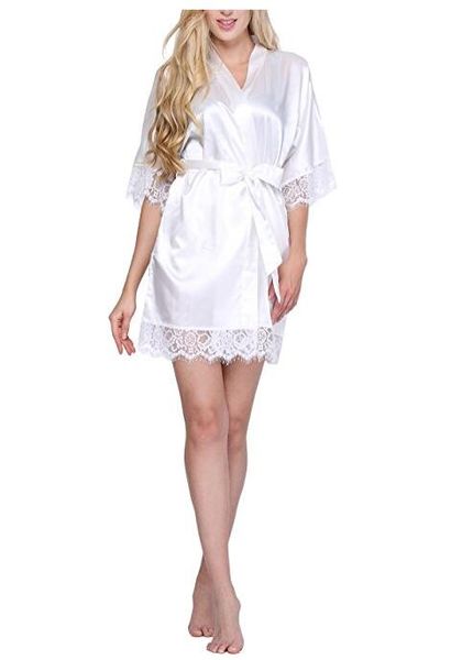 wedding dressing gown women short satin bride robe lace silk kimono bathrobe summer bridesmaid nightwear plus size peignoi, Black;red
wedding dressing gown women short satin bride robe lace silk kimono bathrobe summer bridesmaid nightwear plus size peignoi, Black;red