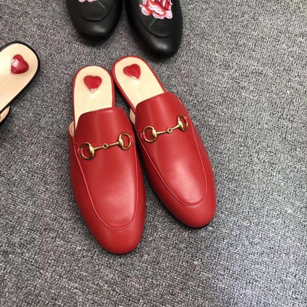 baotou slippers for men and women soft cowhide beach lazy slippers designer metal buckle mules princetown classic slippers large z36, Black 
baotou slippers for men and women soft cowhide beach lazy slippers designer metal buckle mules princetown classic slippers large z36, Black