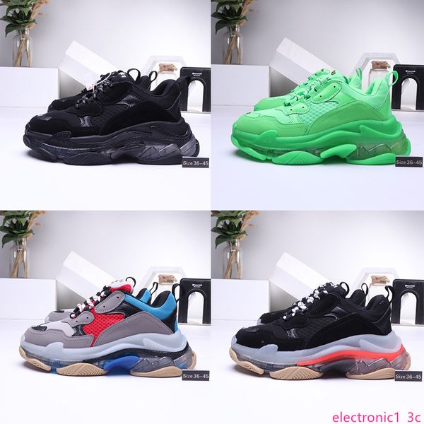 triple s designer casual shoes clear bubble midsole paris 17fw low old dad sneaker triple black mens womens fashion with size 36-45, Black;green
triple s designer casual shoes clear bubble midsole paris 17fw low old dad sneaker triple black mens womens fashion with size 36-45, Black;green