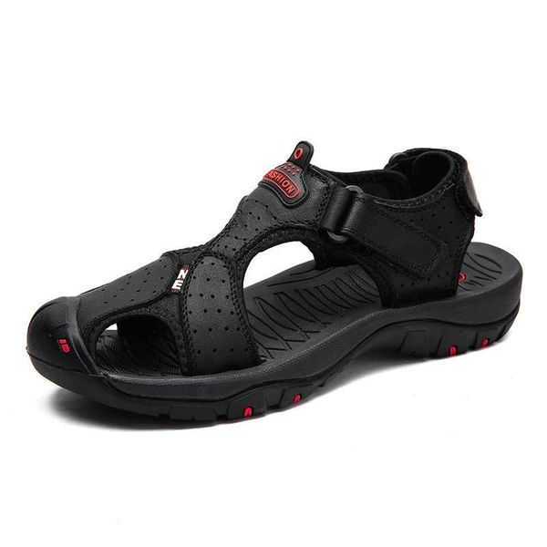 2019 summer genuine leather sandals men casual shoes sneakers plus size beach sandals for man outdoor casual sneakers, Black
2019 summer genuine leather sandals men casual shoes sneakers plus size beach sandals for man outdoor casual sneakers, Black