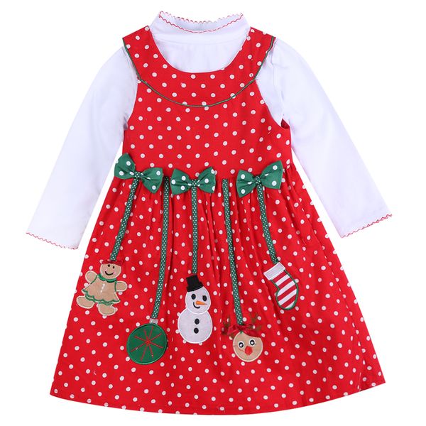 autumn winter dress for girls christmas new year clothes kid long sleeve christmas man dot dress xmas children's clothing, Red;yellow
autumn winter dress for girls christmas new year clothes kid long sleeve christmas man dot dress xmas children's clothing, Red;yellow