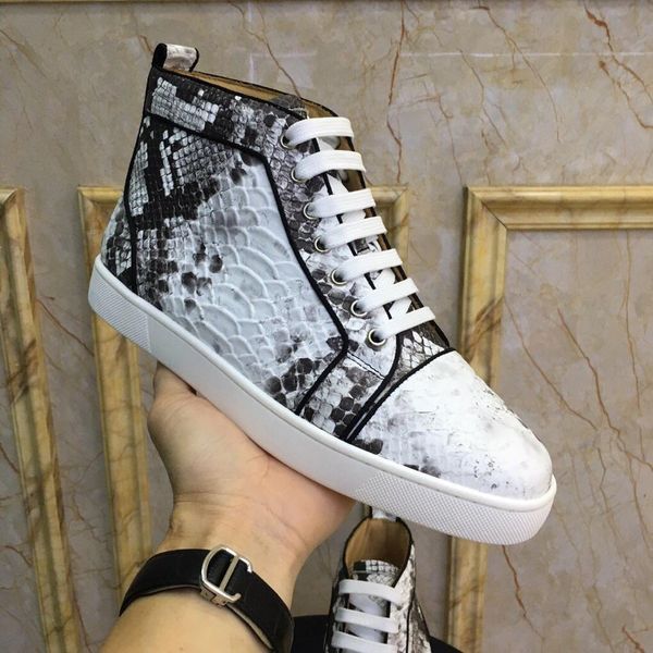 Christian mens designers shoes Spikes Flat Multicolored Snake skin pattern Red Bottoms shoes Loafers Red Soles for men woman dolce With Box
Christian mens designers shoes Spikes Flat Multicolored Snake skin pattern Red Bottoms shoes Loafers Red Soles for men woman dolce With Box