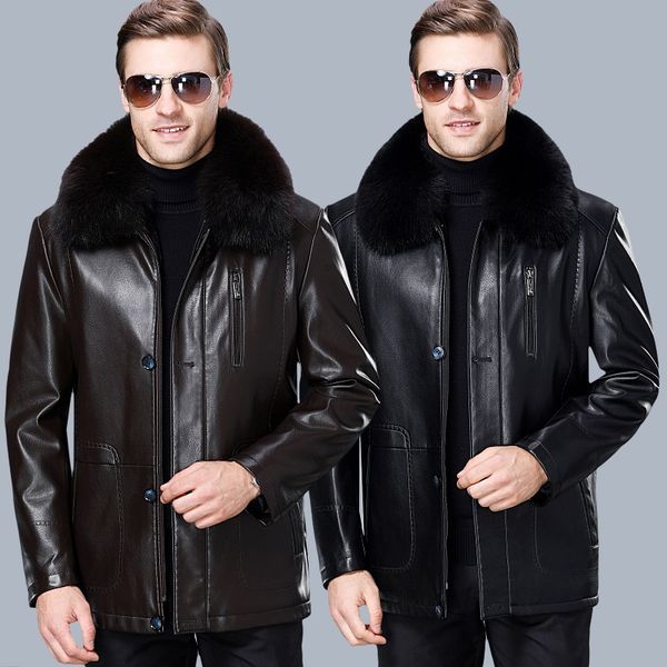 fur coat men jacket leather jacket men autumn winter men's clothing fur collar coat long 2020 chaquetas hombre 81805 pph809, Black
fur coat men jacket leather jacket men autumn winter men's clothing fur collar coat long 2020 chaquetas hombre 81805 pph809, Black