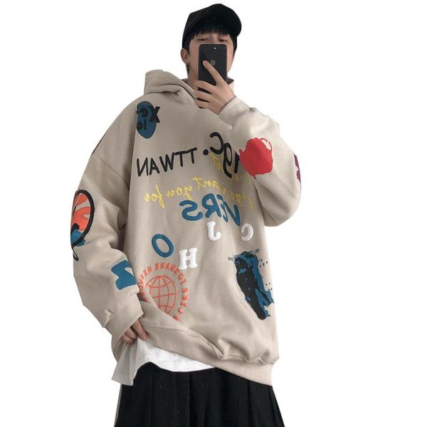 2020 spring and autumn mens designer hoodies plus velvet painting loose hooded pullover men fashion sweatshirts jackets mens hoodies, Black
2020 spring and autumn mens designer hoodies plus velvet painting loose hooded pullover men fashion sweatshirts jackets mens hoodies, Black