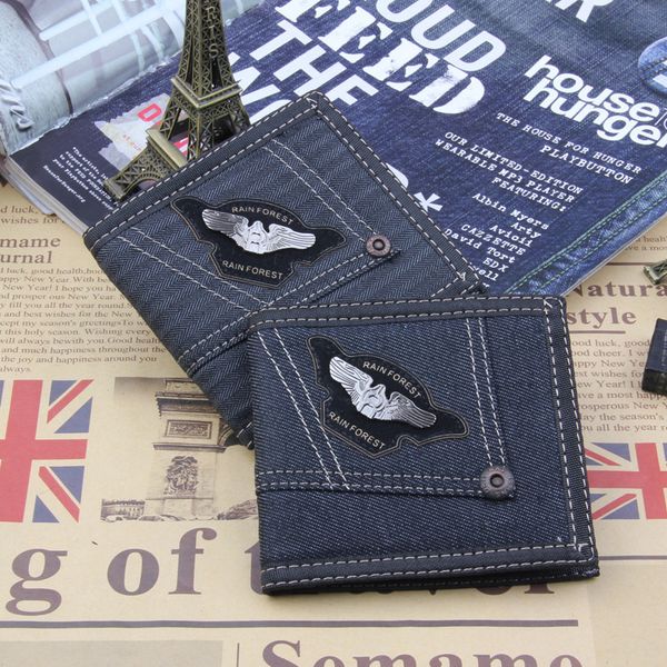 new fashion men's trend denim wallet canvas cloth wallet nzc-013, Red;black 
new fashion men's trend denim wallet canvas cloth wallet nzc-013, Red;black