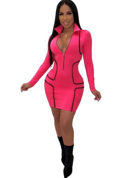 panelled womens deep v bodycon dresses front zipper designer pencil dress slim fit skinny dress, Black;gray
panelled womens deep v bodycon dresses front zipper designer pencil dress slim fit skinny dress, Black;gray