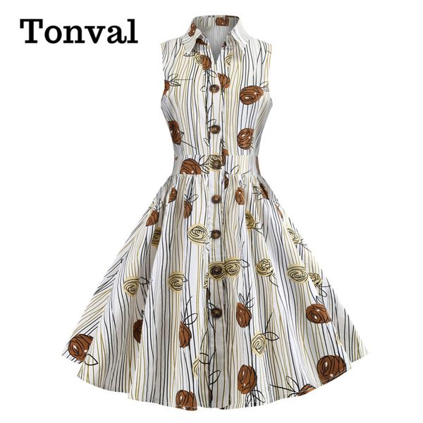 tonval random stripe and floral print bow tie back cotton dresses women single breasted sleeveless summer vintage dress, Black;gray
tonval random stripe and floral print bow tie back cotton dresses women single breasted sleeveless summer vintage dress, Black;gray