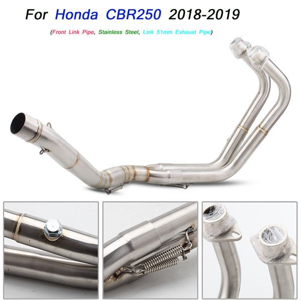 motorcycle stainless steel front link pipe silp on 51mm system for cbr250 2018 2019
motorcycle stainless steel front link pipe silp on 51mm system for cbr250 2018 2019