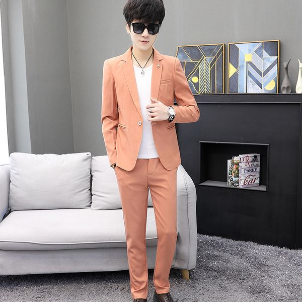 one button 2 piece light slim fit men formal suit custom simple groom wedding tuxedo slim fit prom wedding men suit with pants, White;black
one button 2 piece light slim fit men formal suit custom simple groom wedding tuxedo slim fit prom wedding men suit with pants, White;black