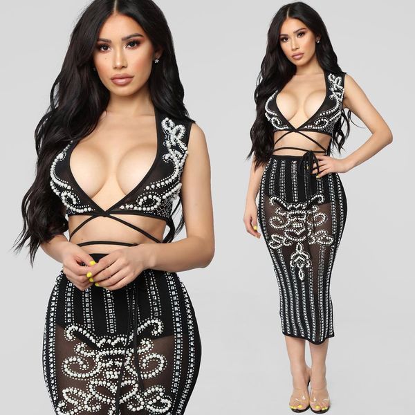 women's dress sequins beaded pearl v-neck halter summer women 2019 woman new arrival fashion nightclub bar womens dress size s-xl, White;black
women's dress sequins beaded pearl v-neck halter summer women 2019 woman new arrival fashion nightclub bar womens dress size s-xl, White;black