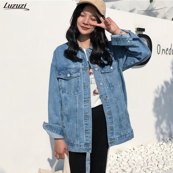 solid turn-down collar jean jacket for women loose casual blue fashionable women coats female outwear denim feminine 1w3107, Black;brown
solid turn-down collar jean jacket for women loose casual blue fashionable women coats female outwear denim feminine 1w3107, Black;brown