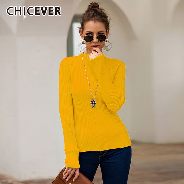chicever elegant knitted women's sweater turtleneck long sleeve pullovers large size sweaters female 2019 fashion new clothes, White;black
chicever elegant knitted women's sweater turtleneck long sleeve pullovers large size sweaters female 2019 fashion new clothes, White;black