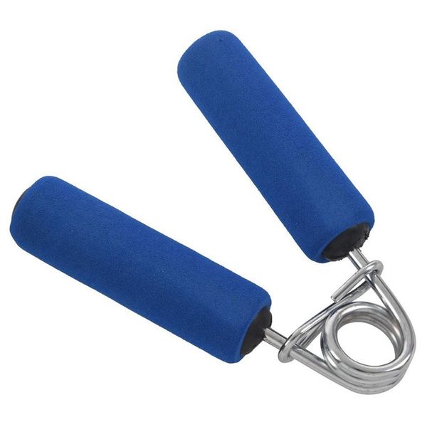 blue foam coated handle sports fitness hand gripper wrist developer hand grips 
blue foam coated handle sports fitness hand gripper wrist developer hand grips