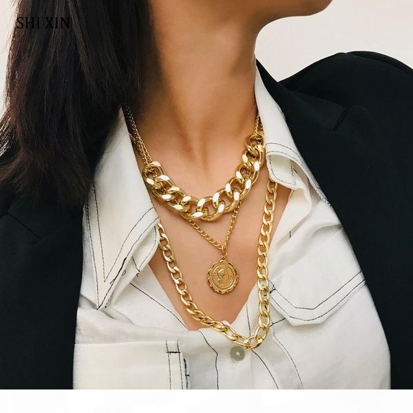 shixin exaggerat 3 multi layered thick cuban link chain pendant choker necklace hiphop personalized fashion women jewelry female
shixin exaggerat 3 multi layered thick cuban link chain pendant choker necklace hiphop personalized fashion women jewelry female