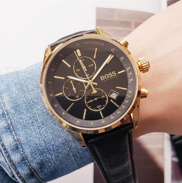 new boss watch luxury men's men's watch all dial work chronograph quartz watch stainless steel strap waterproof designer satch, Slivery;brown
new boss watch luxury men's men's watch all dial work chronograph quartz watch stainless steel strap waterproof designer satch, Slivery;brown
