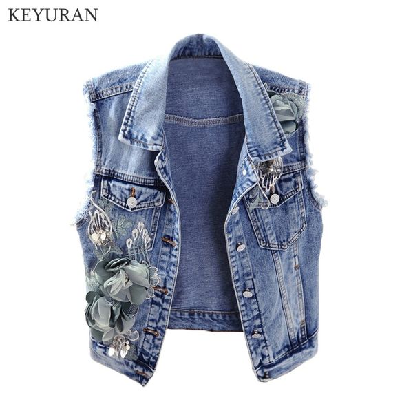 spring new women basic denim vest coat fashion 3d flower embroidery sleeveless jeans vest jacket loose cowboy waistcoat, Black;white
spring new women basic denim vest coat fashion 3d flower embroidery sleeveless jeans vest jacket loose cowboy waistcoat, Black;white