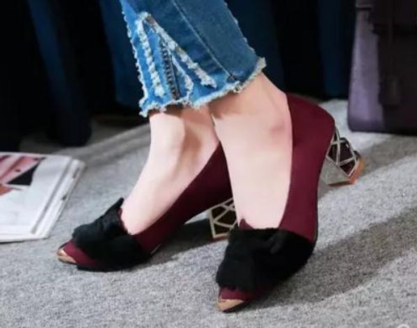 2019 suede women's shoes in spring and autumn with new style high heel coarse heel pointed end bowknot@89, Black
2019 suede women's shoes in spring and autumn with new style high heel coarse heel pointed end bowknot@89, Black