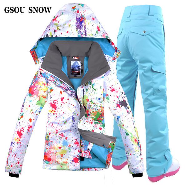new women ski suit gsou snow band snowboard skiing jacket + pants windproof waterproof outdoor sport wear camping riding warm
new women ski suit gsou snow band snowboard skiing jacket + pants windproof waterproof outdoor sport wear camping riding warm