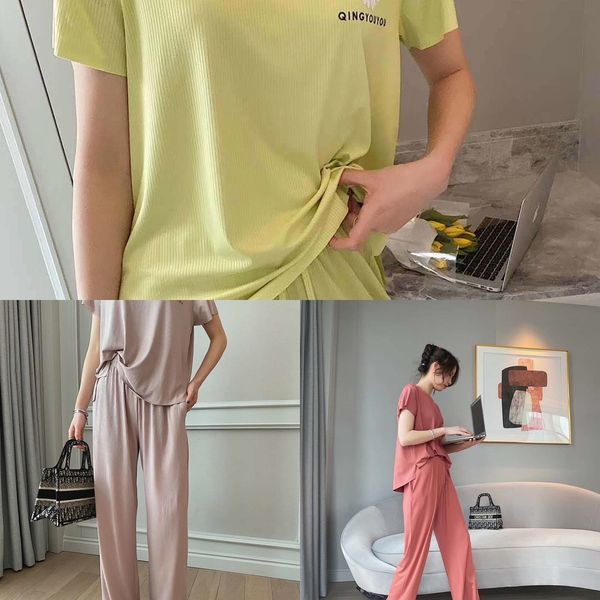 kflo5 romantic little daisy wear ice silk comfortable women's short-sleeved trousers home wear suit can trousers pajamas home pajamas b, Blue;red
kflo5 romantic little daisy wear ice silk comfortable women's short-sleeved trousers home wear suit can trousers pajamas home pajamas b, Blue;red