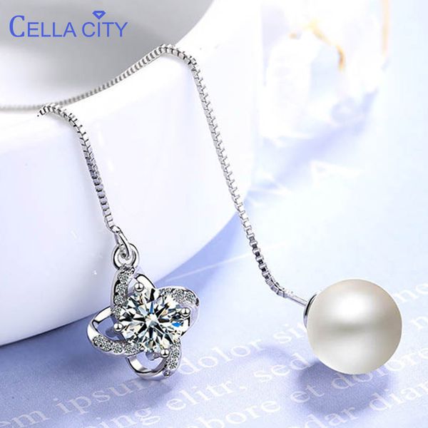 cellacity 925 silver long drop earrings for women with round pearl jewelry silver zircon women wedding party wholesale gift, Golden;silver
cellacity 925 silver long drop earrings for women with round pearl jewelry silver zircon women wedding party wholesale gift, Golden;silver