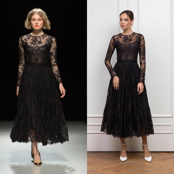gothic black tea length mother of the bride dresses long sleeve jewel neck wedding guest dresses full lace vintage dress evening wear, Black;red
gothic black tea length mother of the bride dresses long sleeve jewel neck wedding guest dresses full lace vintage dress evening wear, Black;red
