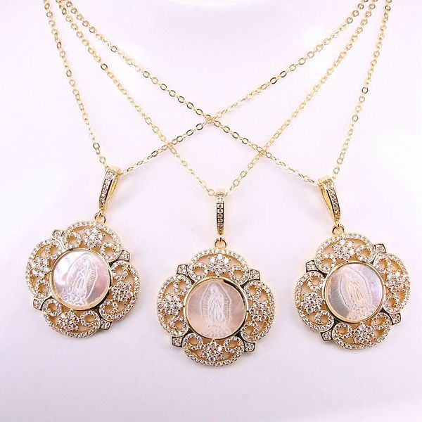4pcs, flower pendant charm golden micro paved cz jesus mothr of pearl jewelry crystal necklace, Silver
4pcs, flower pendant charm golden micro paved cz jesus mothr of pearl jewelry crystal necklace, Silver