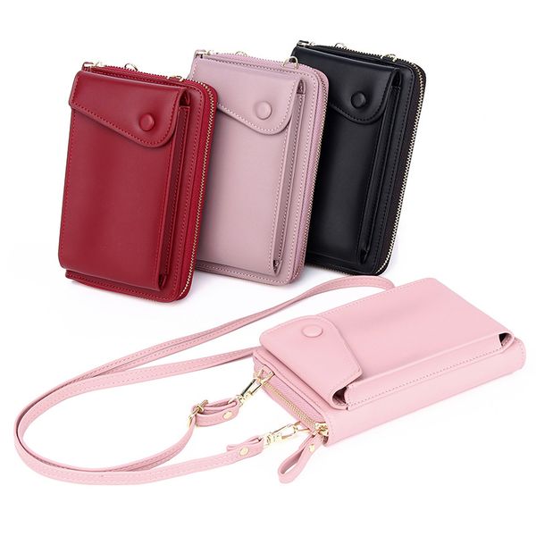 double-layer large-capacity mobile phone bag zipper shoulder messenger bag multi-card position ladies wallet change clutch
double-layer large-capacity mobile phone bag zipper shoulder messenger bag multi-card position ladies wallet change clutch