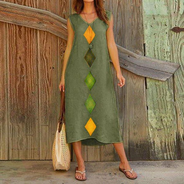women dress 2019 summer fashion dress women summer sleeveless v neck cotton linen printed casual long maxi beach dress s-xxl #20, Black;gray
women dress 2019 summer fashion dress women summer sleeveless v neck cotton linen printed casual long maxi beach dress s-xxl #20, Black;gray