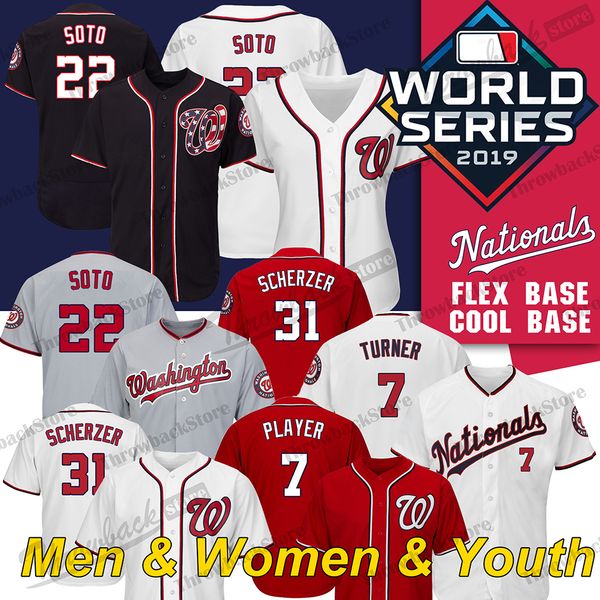 Washington 2019 World Series Nationals Jersey Juan Soto Stephen Strasburg Max Scherzer Trea Turner Anthony Rendon Custom Baseball Jerseys
Washington 2019 World Series Nationals Jersey Juan Soto Stephen Strasburg Max Scherzer Trea Turner Anthony Rendon Custom Baseball Jerseys