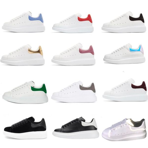 beat designer shoes trainers reflective 3m white leather platform sneakers womens mens flat casual party wedding shoes suede sports sneakers, Black