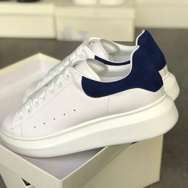 royal blue mens women platform sneaker designer trainers white calfskin leather suede reflective 3m multicolor laces wedding pretty shoes, Black 
royal blue mens women platform sneaker designer trainers white calfskin leather suede reflective 3m multicolor laces wedding pretty shoes, Black