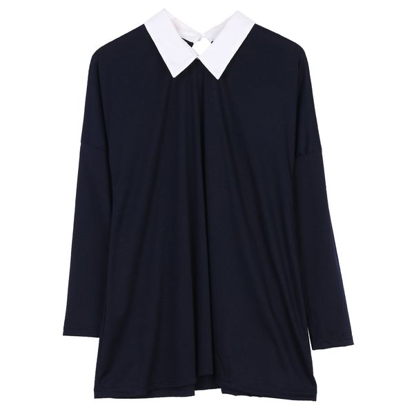 tfashion women plus long sleeve pullover casual loose baggy black grey dark blue, White
tfashion women plus long sleeve pullover casual loose baggy black grey dark blue, White