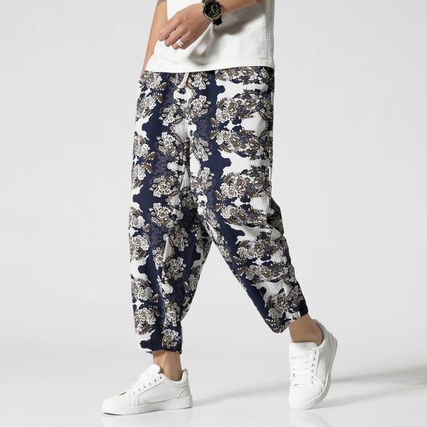 men's pants streetwear harem men chinese style 2021 summer casual joggers mens cotton printing ankle-length trousers, Black
men's pants streetwear harem men chinese style 2021 summer casual joggers mens cotton printing ankle-length trousers, Black
