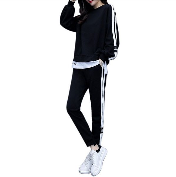fashion women's sweatshirts suit 2019 new two-piece slimming casual wild long-sleeved sweatshirts women's two piece sets wholesale, White
fashion women's sweatshirts suit 2019 new two-piece slimming casual wild long-sleeved sweatshirts women's two piece sets wholesale, White