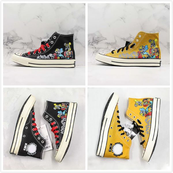 2019 Hand-painted Companion x Convase Chuck Star 1970 HI High Canvas Shoes Comfortable Designer Skateboard Shoes Fashion Sneakers