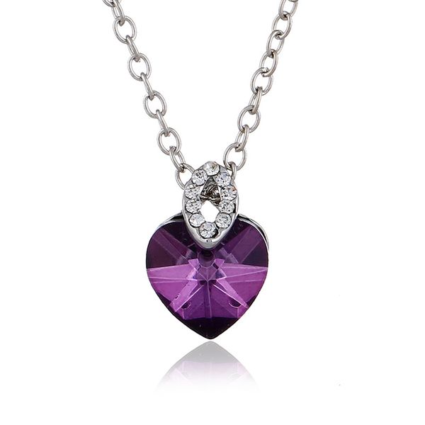 european and american fashion jewelry new diamond-set pendant clavicle chain fashion simple heart-shaped crystal necklace, Silver
european and american fashion jewelry new diamond-set pendant clavicle chain fashion simple heart-shaped crystal necklace, Silver