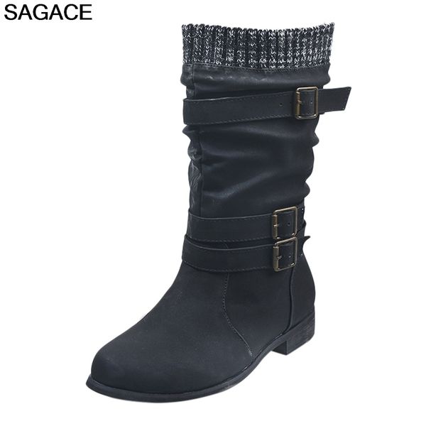 shoes woman bota feminina buckle strap western middle tube boots round toe flats booties botas boots for women zapatos de mujer, Black
shoes woman bota feminina buckle strap western middle tube boots round toe flats booties botas boots for women zapatos de mujer, Black